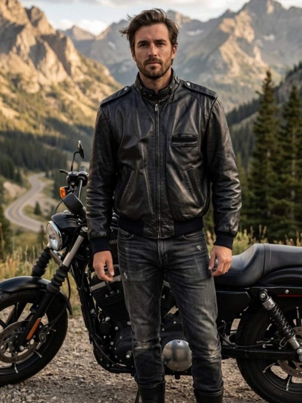 Vintage Members Only Soft Leather Motorcycle Bomber Jacket Size 44 Medium